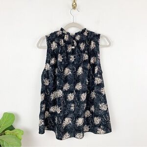 Joie Baltic Floral Print Sleeveless Top Sz L
